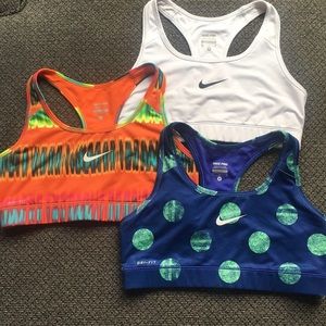 Two Nike Pro Dri-Fit Size Medium Sports Bras